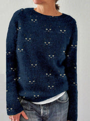 Women's Casual Velvet 3D Effect Pullover Sweater