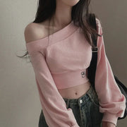 Chic Cropped Slim-Fit Sweatshirt