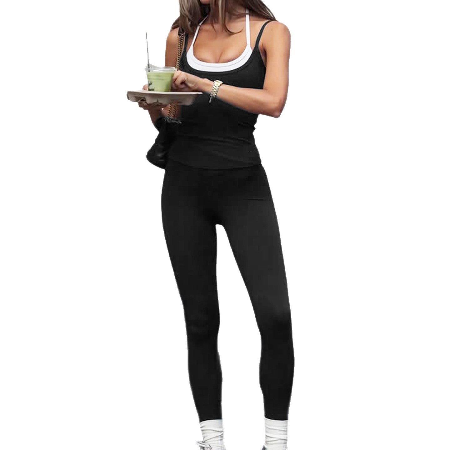 Women's Casual Lace-Up Strap Jumpsuit