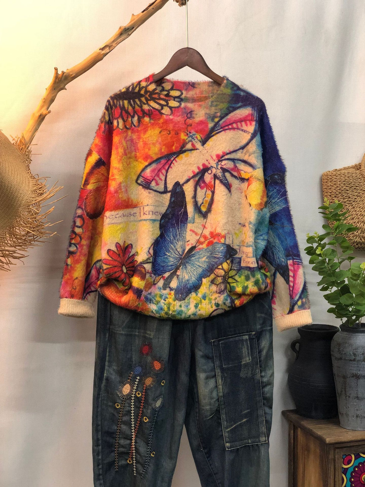 New Women's Loose-fitting Round-neck Sweater for Outerwear