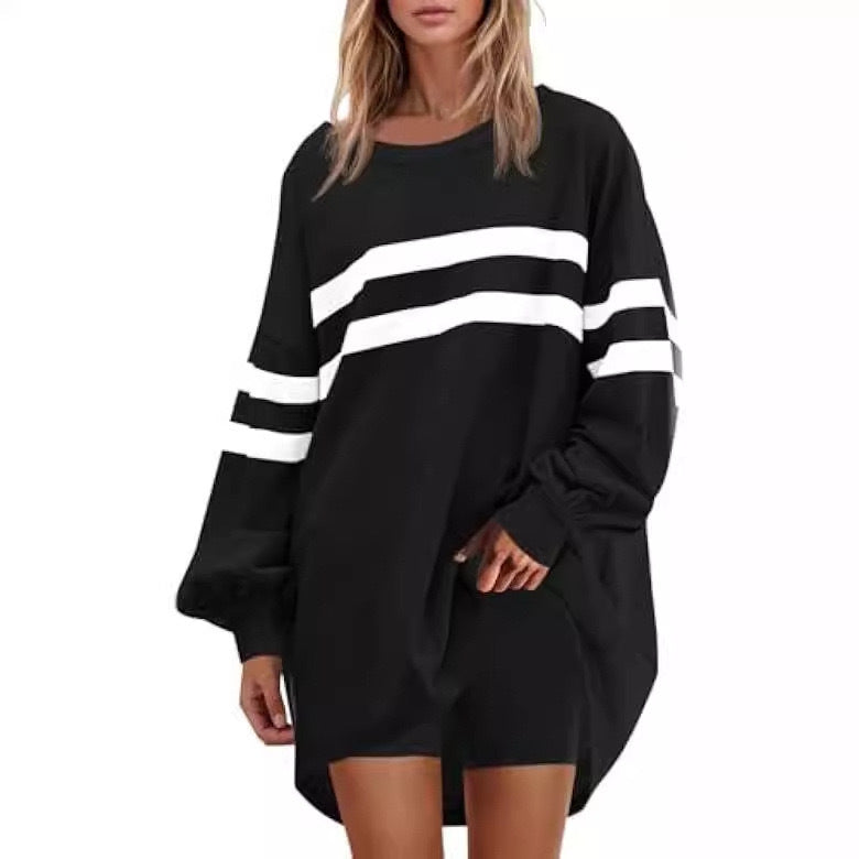 Cozy Round Neck Loose Pullover Sweater for Women