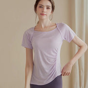 Quick-Dry Women's Yoga Short‑Sleeve Top – Light, Breathable & Stylish