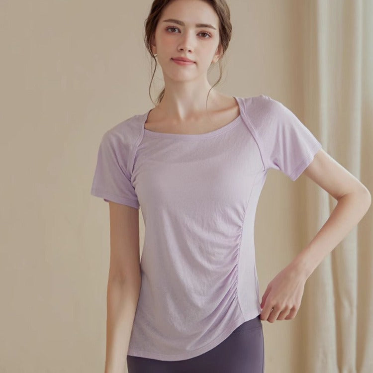 Quick-Dry Women's Yoga Short‑Sleeve Top – Light, Breathable & Stylish