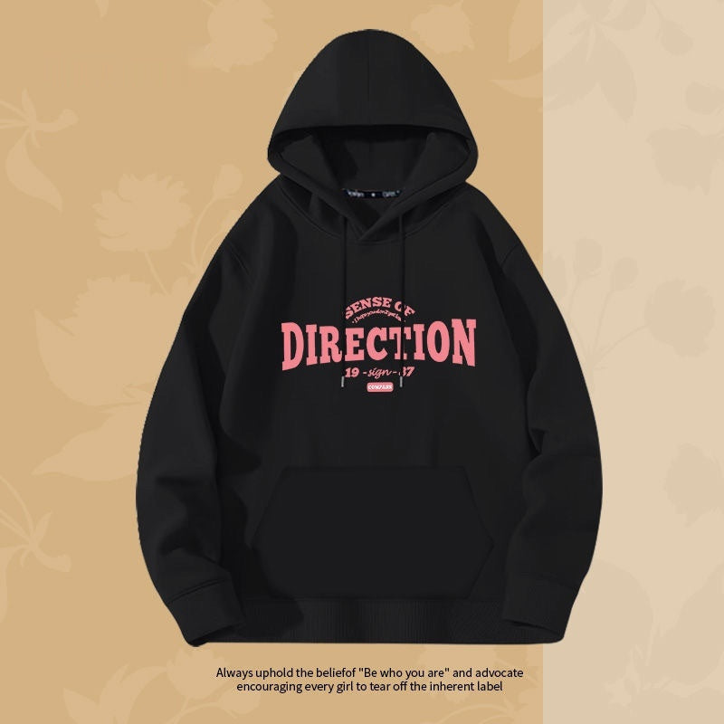 Cozy Fleece-Lined Black Pullover Hoodie