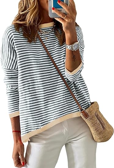 Cozy Striped Casual Hoodie for Women