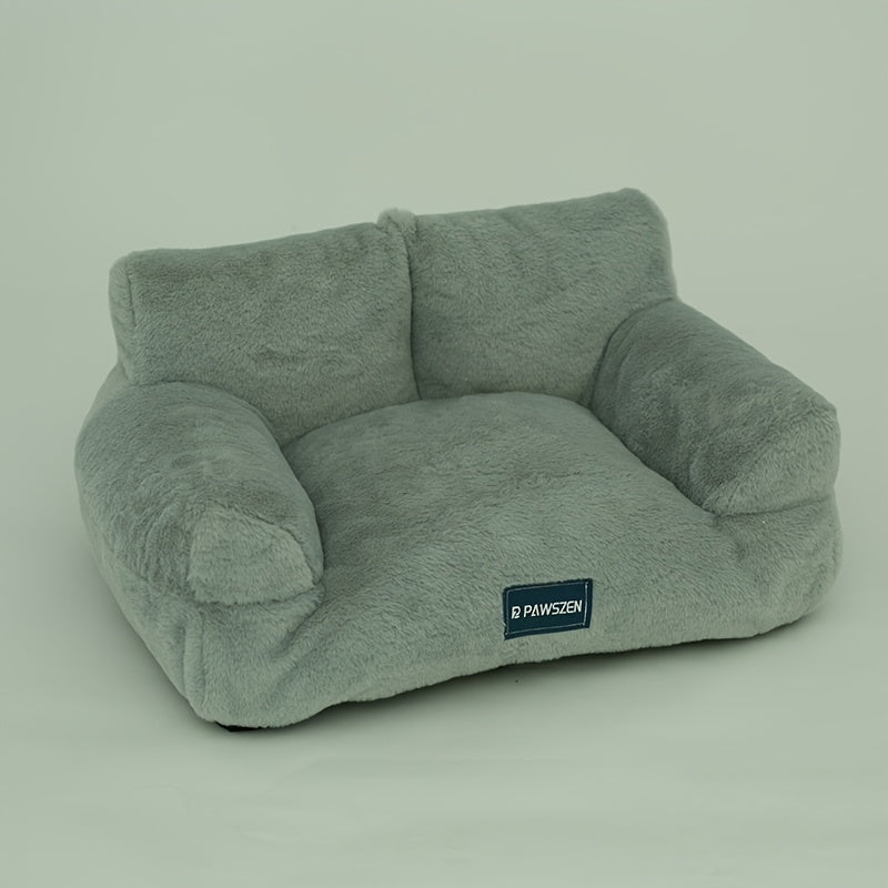 Detachable Four-Season Cat Sofa, Fluffy Couch Suitable For Both Dogs And Cats - Non-Slip, Washable Pet Bed, Dog Lounge, Cozy Pet Furniture, Stylish Pet Seating, Soft Filling, Durable Construction,...