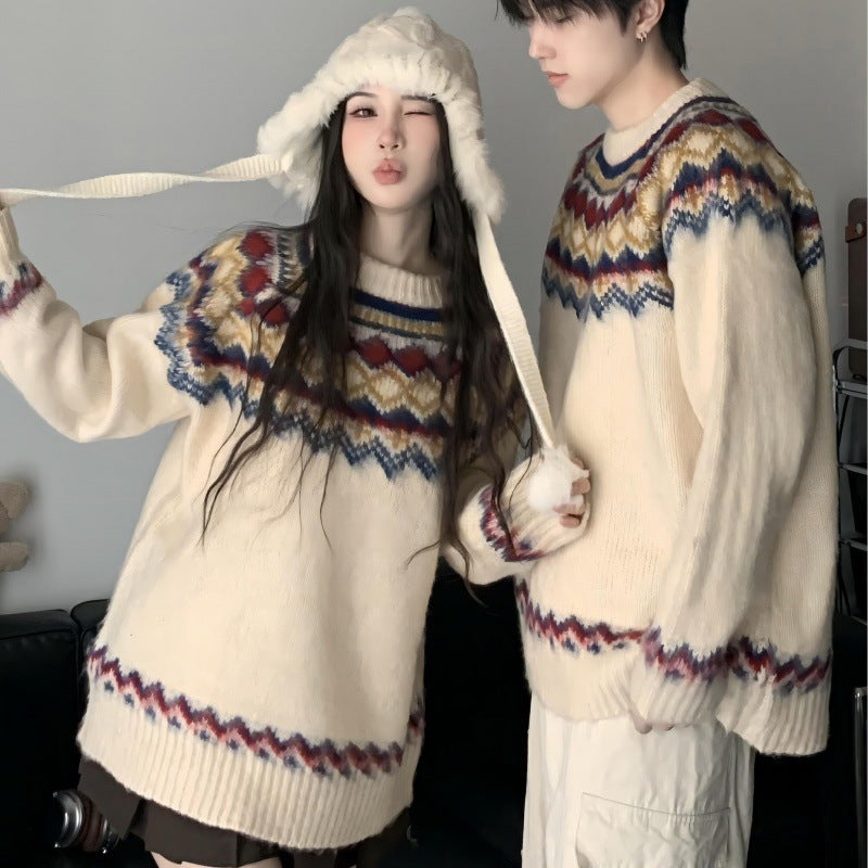 Thick Retro Hong Kong Style Warm Soft Glutinous Sweater