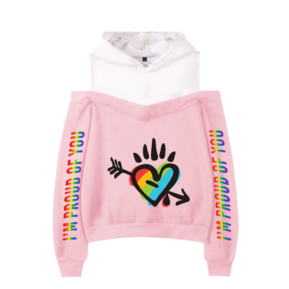 Women's Off-the-Shoulder Casual Pullover Hoodie