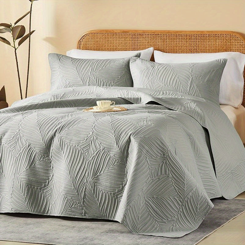 2/3pcs Quilt Set Bedspreads - Soft Cool & Refreshing Summer Quilt Lightweight Microfiber Bedspread - Modern Style Coin Pattern Coverlet For All Seasons - Gifts For The Family