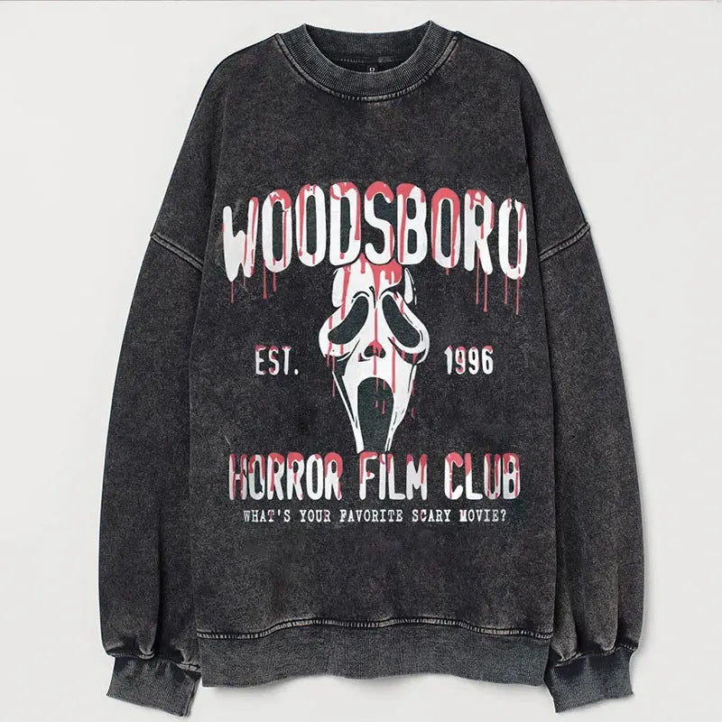 3D Printed Casual Drop-Shoulder Sweatshirt