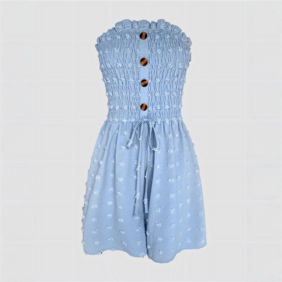 Chic Off-Shoulder Solid Color Women's Casual Jumpsuit