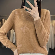 Round Neck Patterned Base Shirt for Women