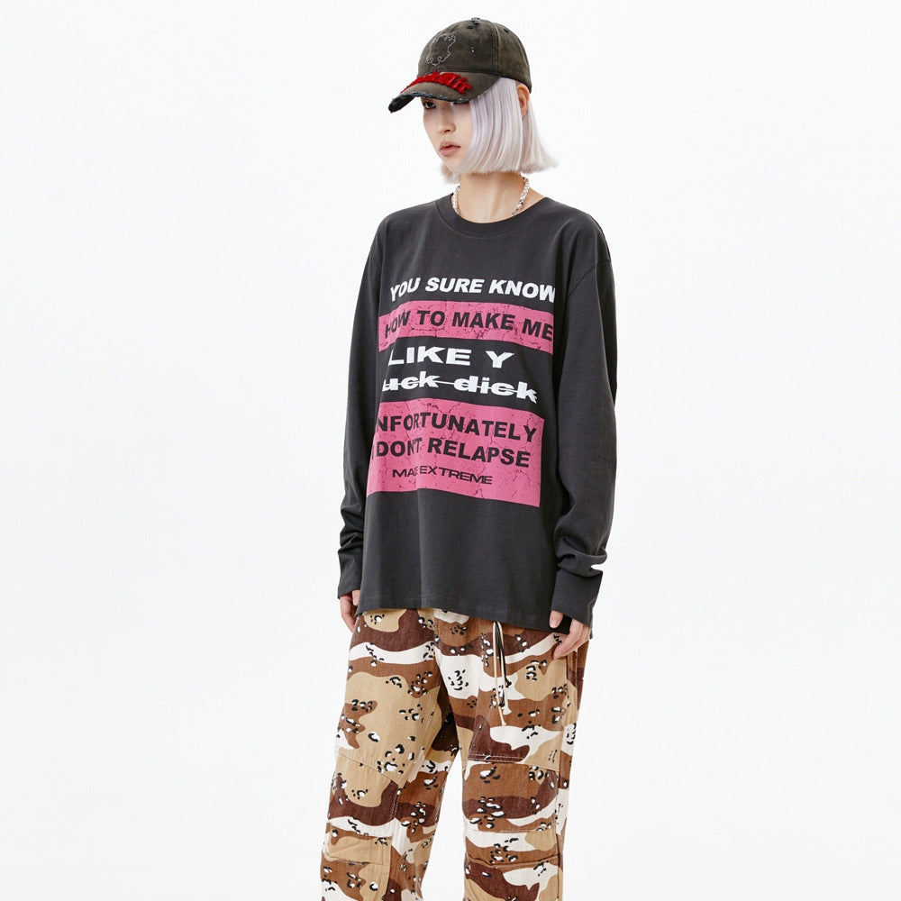 Women's Floral Cotton Long Sleeve Pullover Sweatshirt