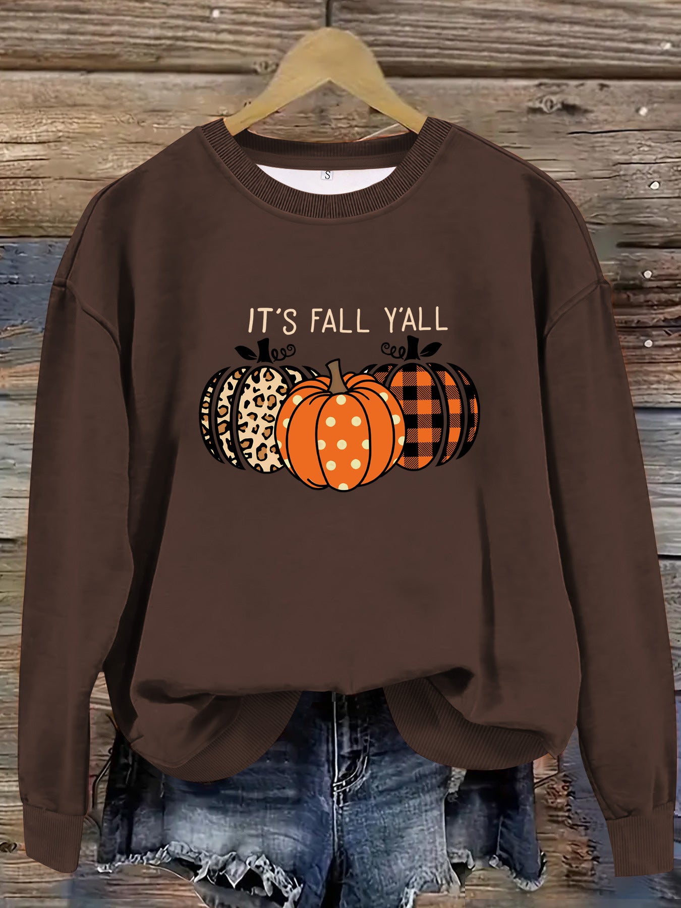 Cozy Halloween Pumpkin Pullover Sweatshirt