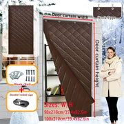 Magnetic Sealed Thick Oxford Insulated Door Curtain, Block Cold Wind Reduce Heating Cost, Soundproof Windproof Door Drape for Home Garage Retail Store