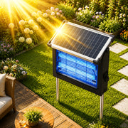 4500V Solar-Powered Bug Zapper with Automatic and Manual Modes, Rechargeable Portable Insect Trap