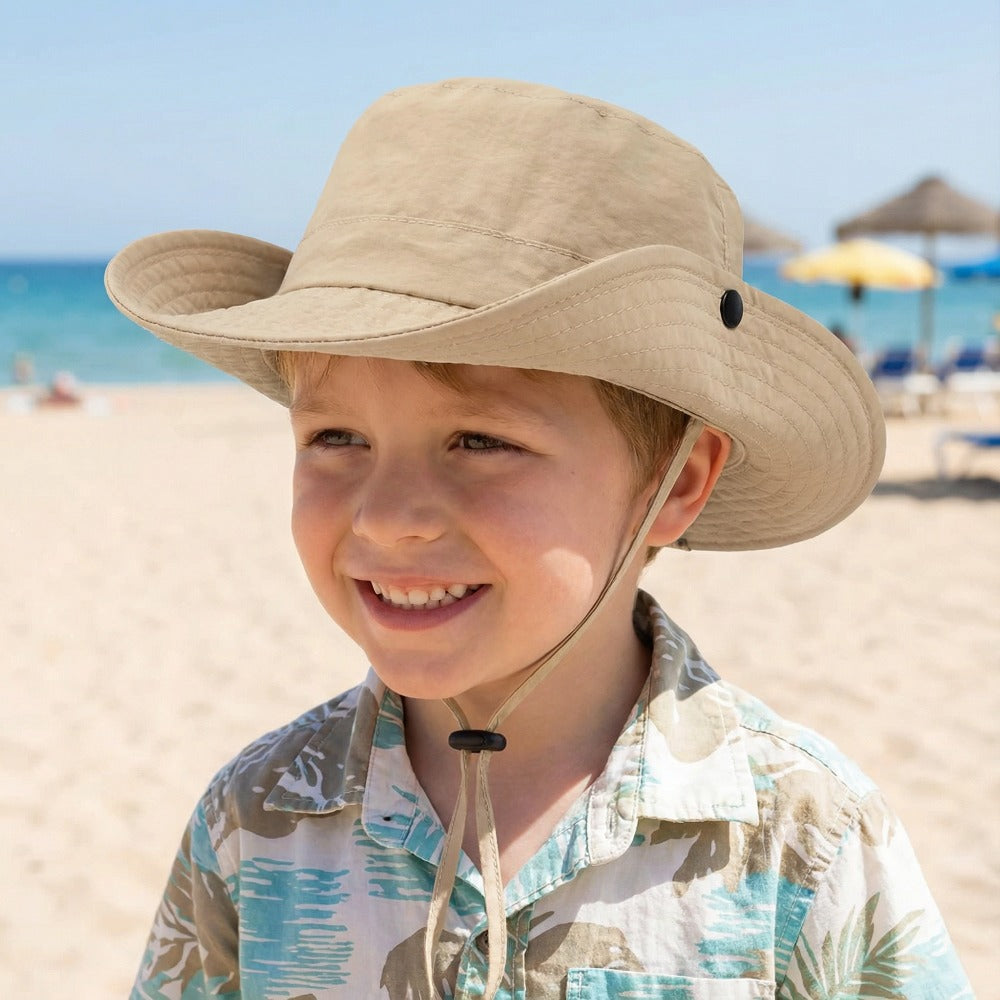 Foldable Sun Hat for Kids – Lightweight Adjustable Fisherman Cap (Ages 3‑8)