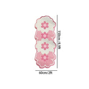 Irregular Floral Faux Cashmere Rug for the Bedroom