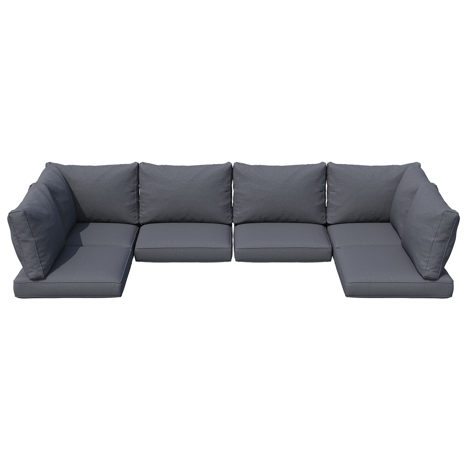 9/14-Piece Outdoor Replacement Cushions For Patio Furniture, Deep Seat Cushions For 4&6 Seat Sectional Sofa, Water-Repellent L-Shaped Couch Pads
