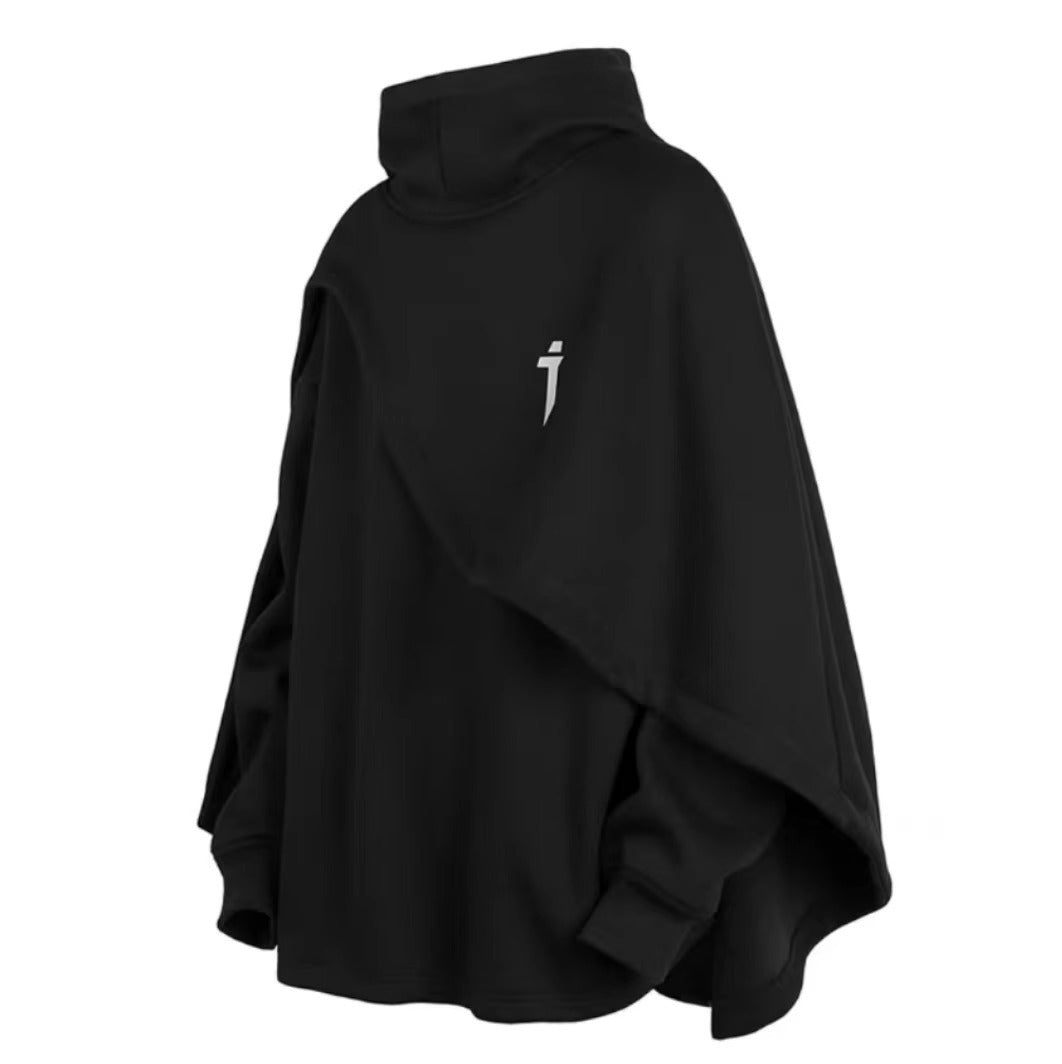Men's Retro Mechanical Turtleneck Cape Sweater