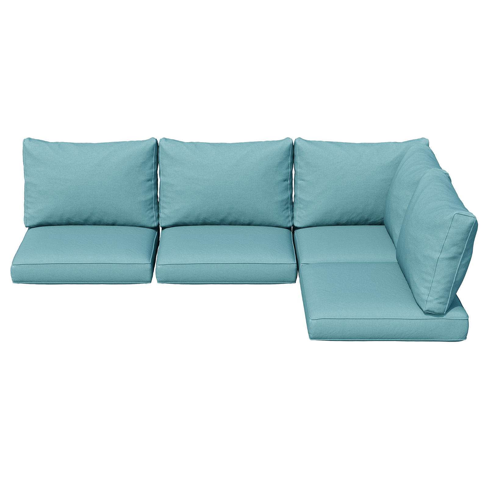 9/14-Piece Outdoor Replacement Cushions For Patio Furniture, Deep Seat Cushions For 4&6 Seat Sectional Sofa, Water-Repellent L-Shaped Couch Pads