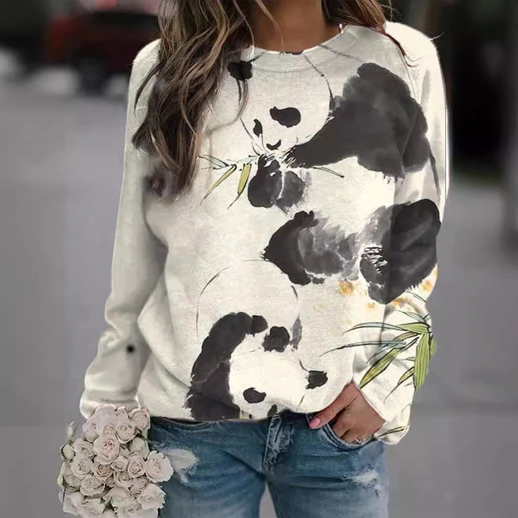 Chic Autumn Round-Neck Streetwear Pullover Top