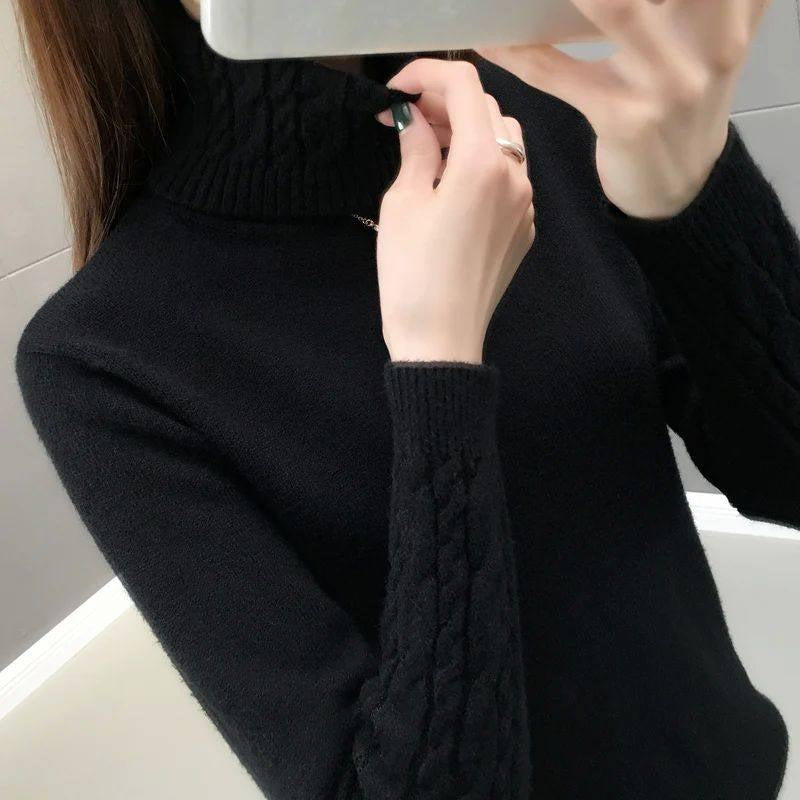 New Autumnwinter High-neck Pullover Sweater for Women From Europe and the Us