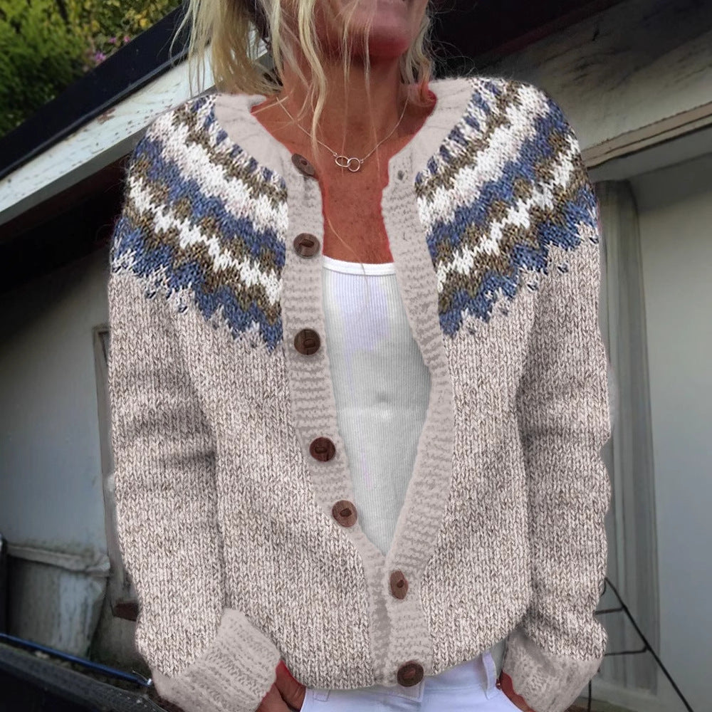 Women's Simple All-match 3d Digital Pattern Printed Sweater