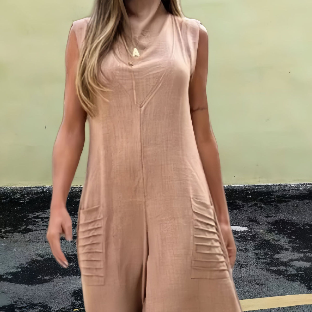 Younger Fashion One-piece Wide-leg Pants