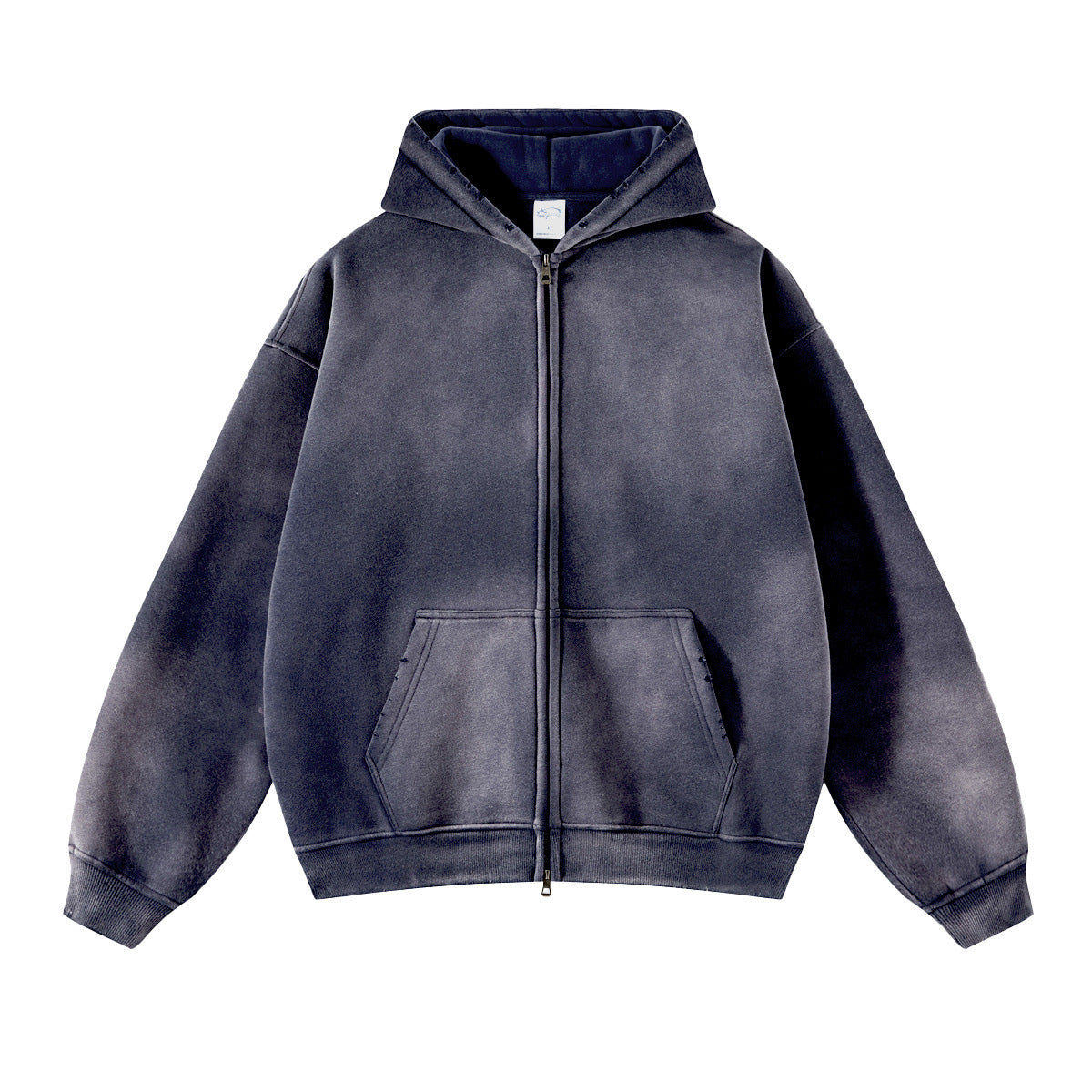 Vinted Wash Zip-Up Hoodie Sweatshirt