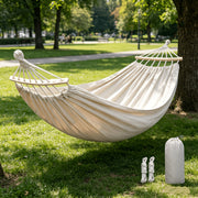 Upgraded Outdoor Hammock, Garden Camping Hammock, Portable Hammock with Carrying Bag, Suitable for Patio, Yard, Garden, Backyard, Porch, Travel Hammock. It Comes with Support Poles, Is Not Easy to Tip Over