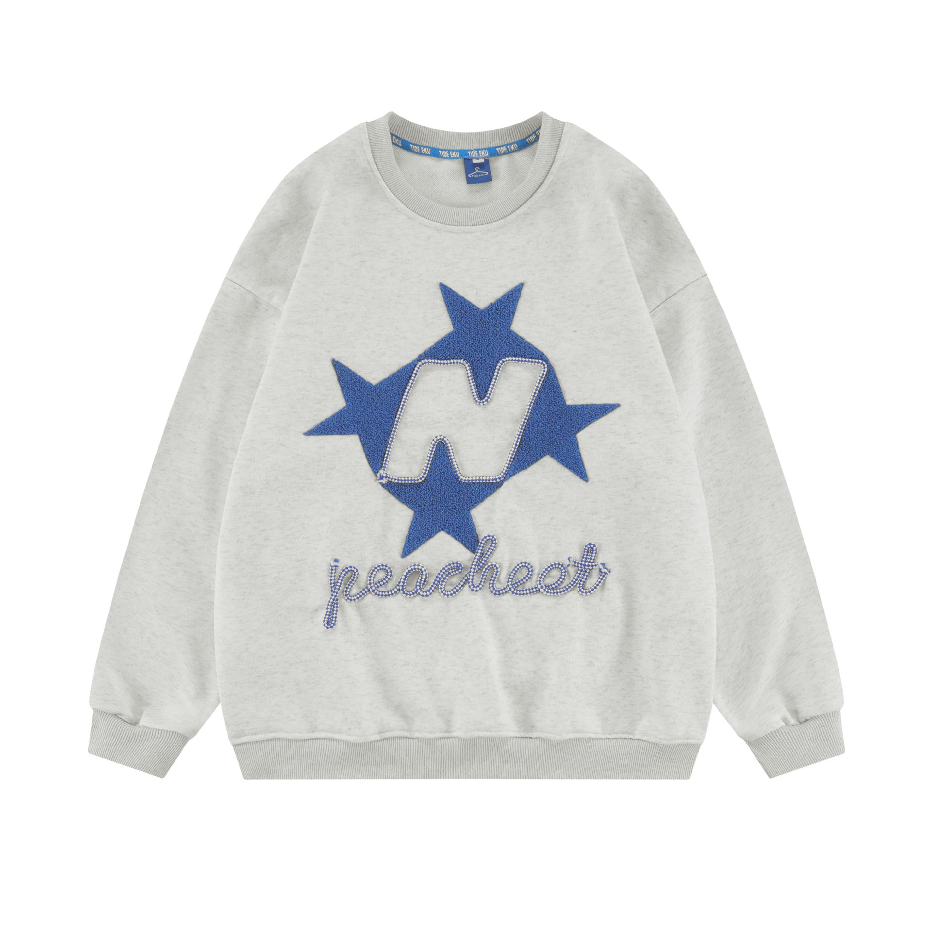 Men's Embroidered Drop-Shoulder Pullover Sweater Top