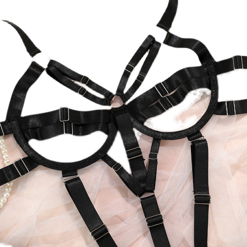 Minimalist Sexy Elastic Suspender Jumpsuit Lingerie