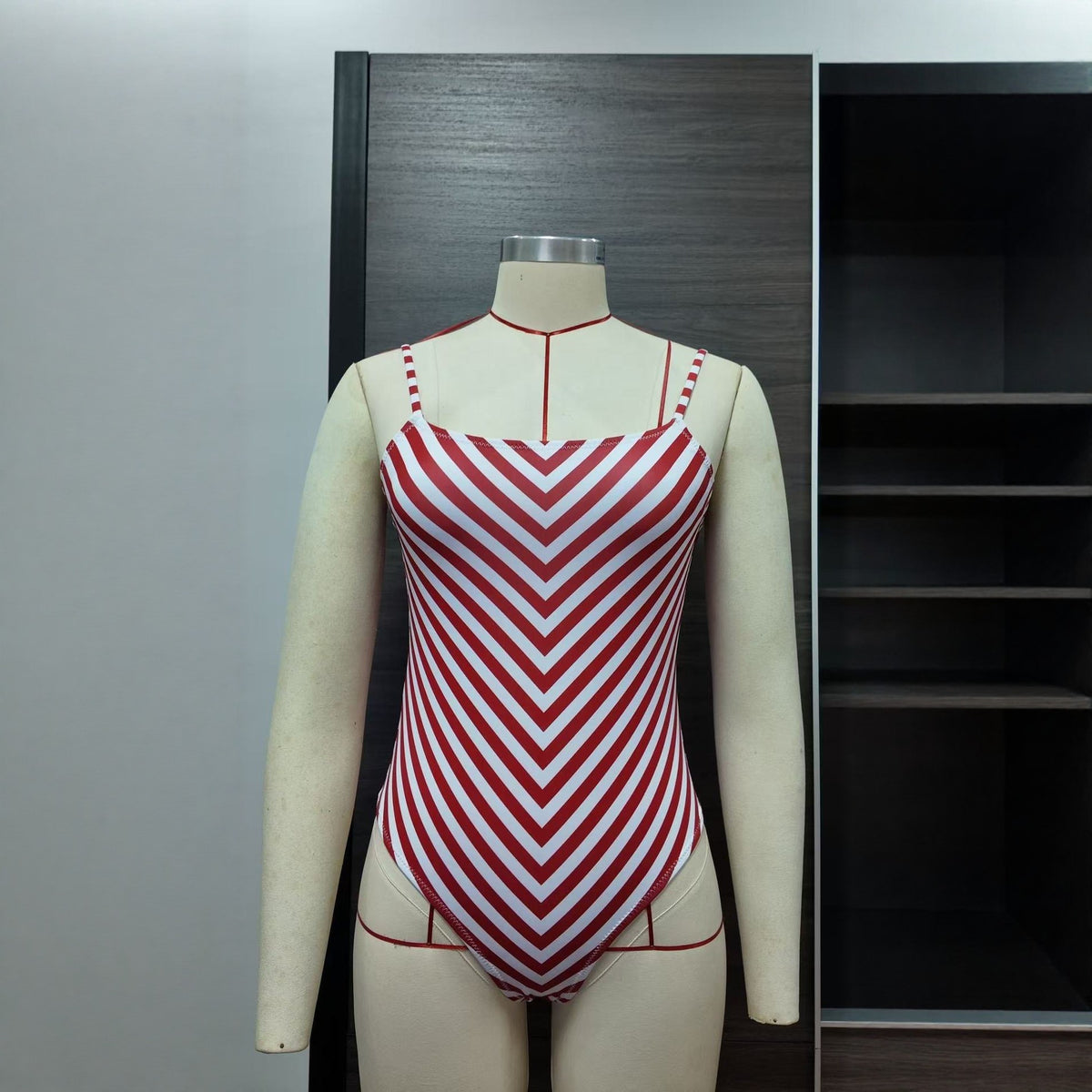 Sexy Striped One-Piece Swimsuit for Beach and Swim