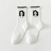 Soft Tea Color Socks for Women, Autumn Anti-Friction Socks