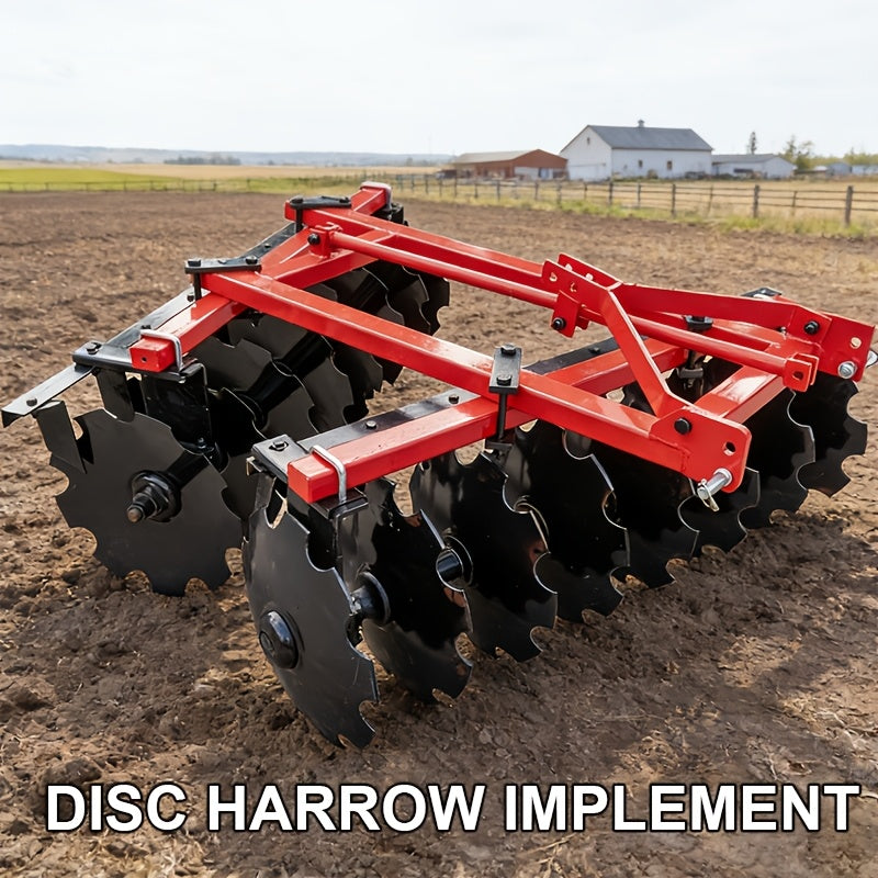 3-Point Hitch Tractor Disc Harrow – 460 mm (18 in) Disc, 100–140 mm Depth, 1500 mm Width, Fits 25–30 HP Tractors