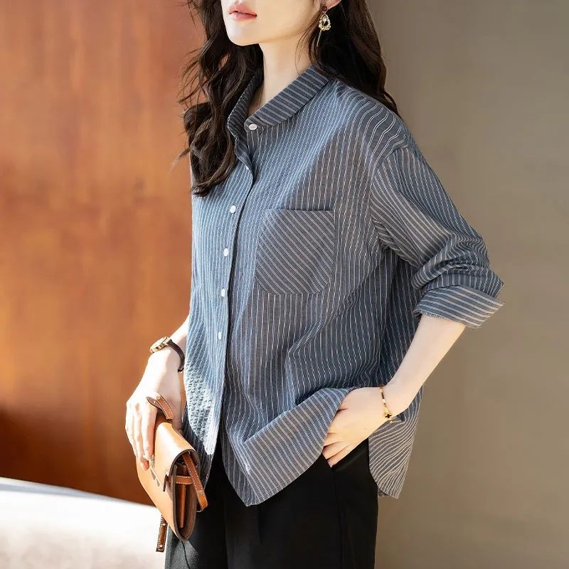 Women's Versatile Slimming Lapel Base Shirt Top