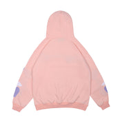 Small Crowd Love Flocking Embroidery Hooded Sweater For Men Loose
