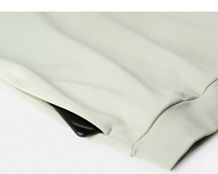 Unisex Fleece-Lined Drop Shoulder Casual Pullover Sweater
