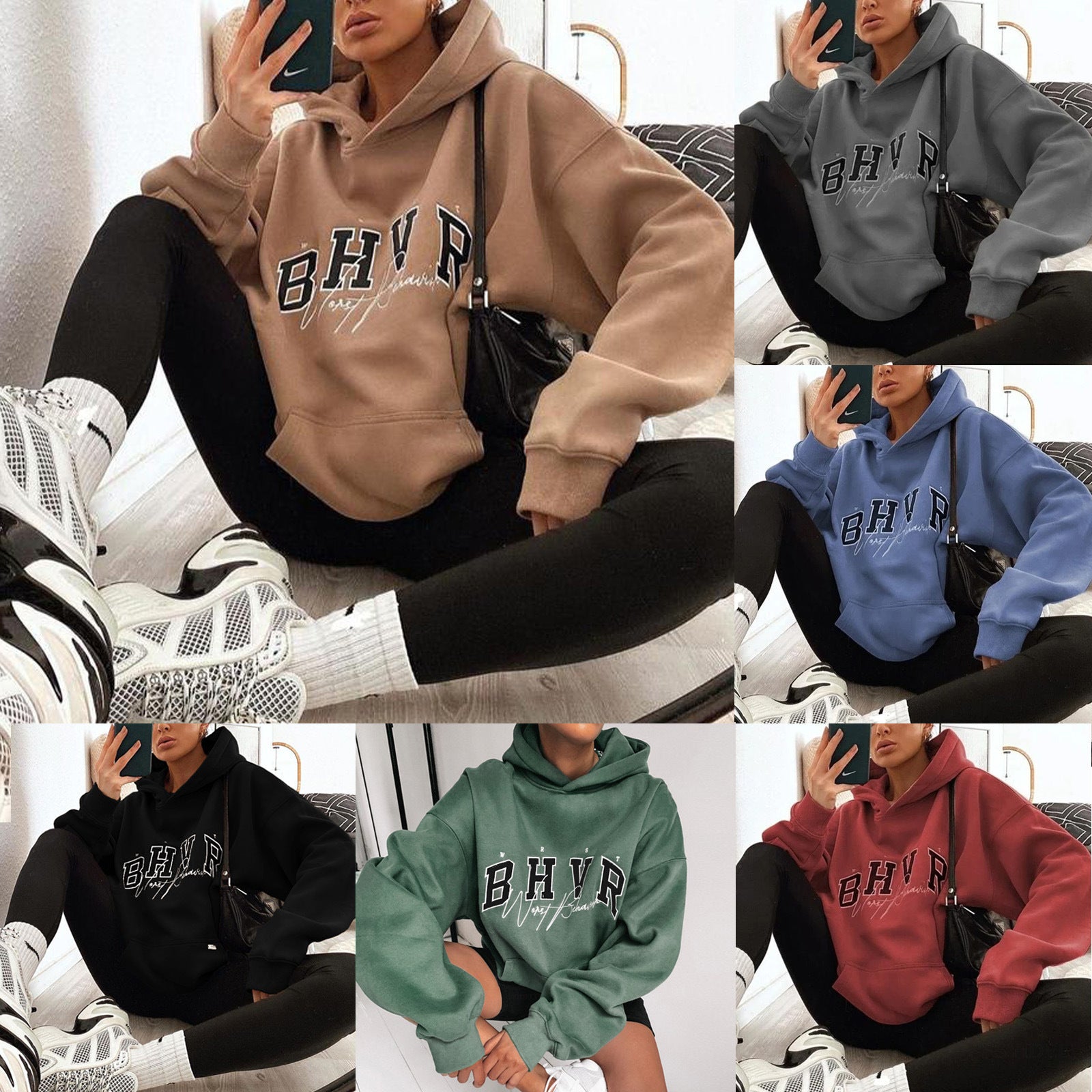 Cozy Gamer Letter Print Long-Sleeve Plush Hoodie
