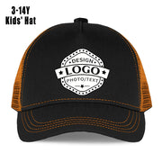 Personalized Kids Baseball Snapback Cap with Custom Photo and Text