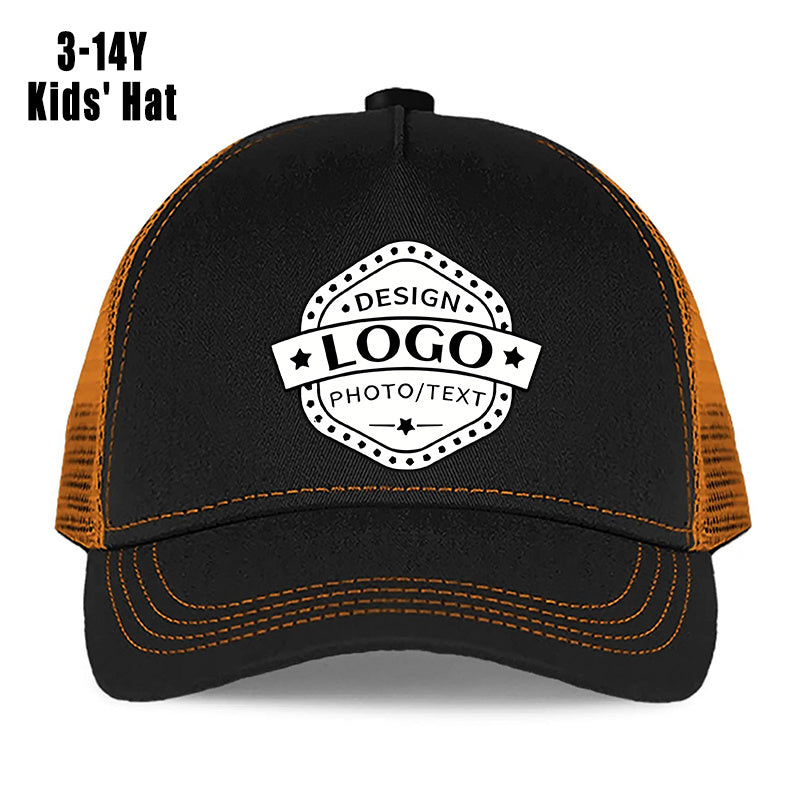 Personalized Kids Baseball Snapback Cap with Custom Photo and Text