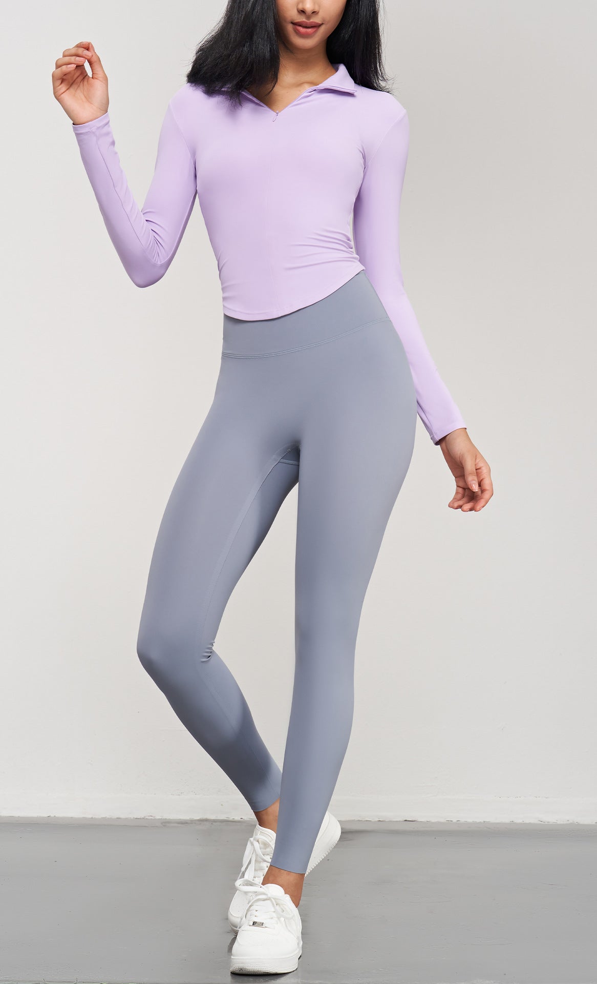 Women's Waist-Tight Stand Collar Yoga Jacket