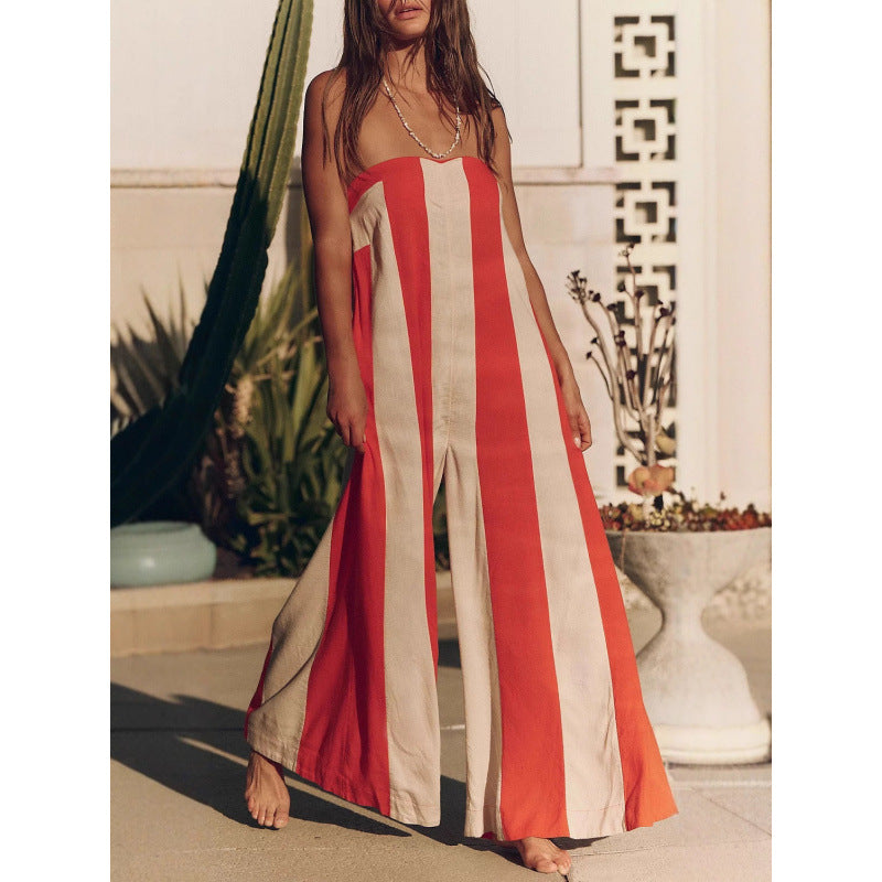Fashion Top Wide-leg Pants Jumpsuit Women
