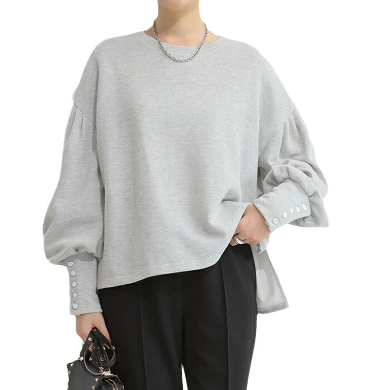 Cozy Solid Color Loose Fit Women's Autumn Winter Sweater