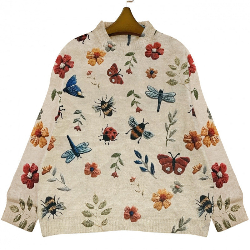 Plus Size Tie-Dye Autumn Sweater for Women