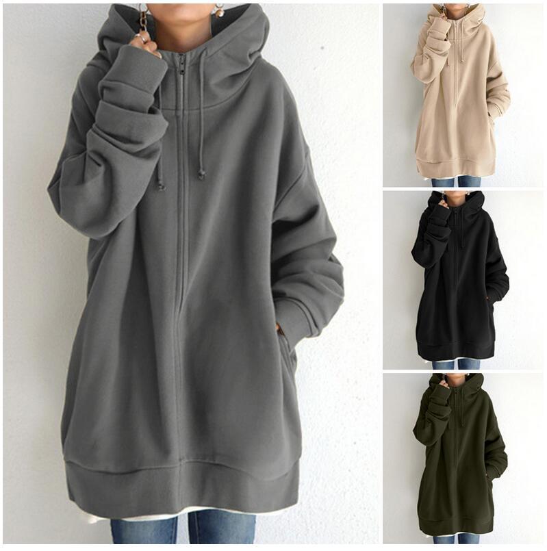 Women's Plush Velvet Lined Zip-Up Hoodie