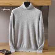 Men's Cozy High-Collar Solid Pullover Sweater