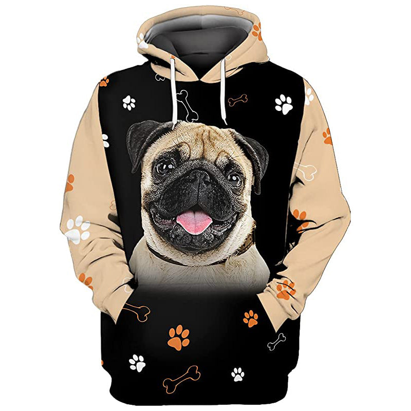 Europe And America Cat Dog And Cow Men's Casual 3d Digital Sweater