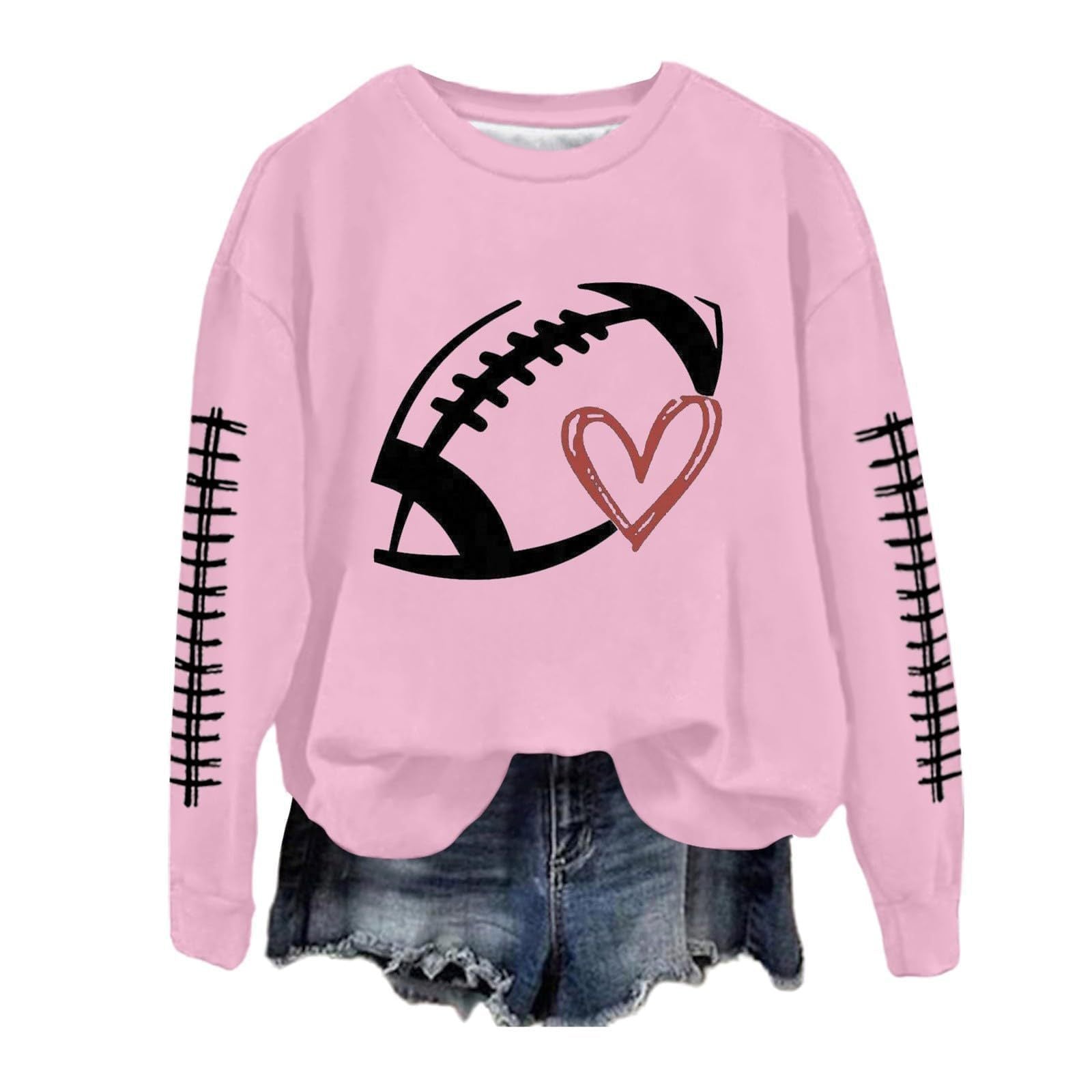 Women's Geometric Print Baseball Pullover Sweatshirt